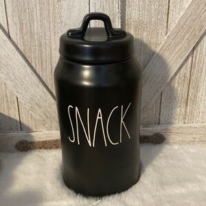 Rae Dunn Snack Canister in Black